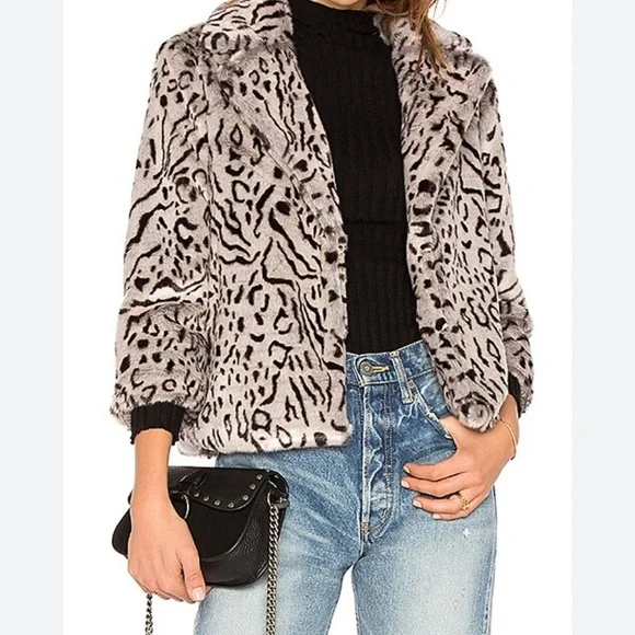 Cupcakes & Cashmere Animal Print Faux Fur Coat - Picture 9 of 9